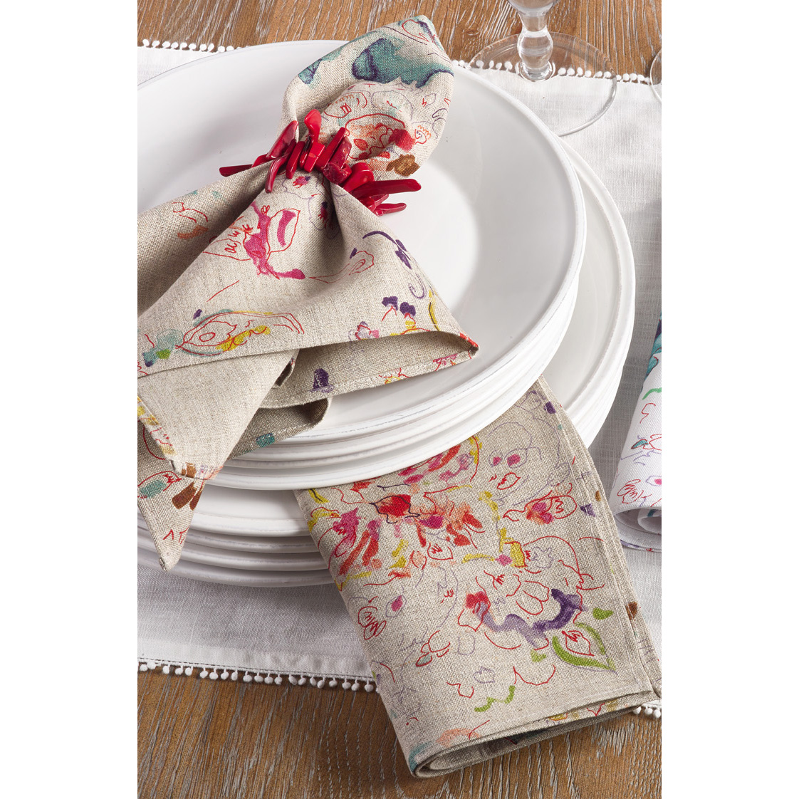 Sunset Floral Cloth Napkins, set of four – Dot and Army