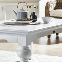 Cottage white rectangle coffee table