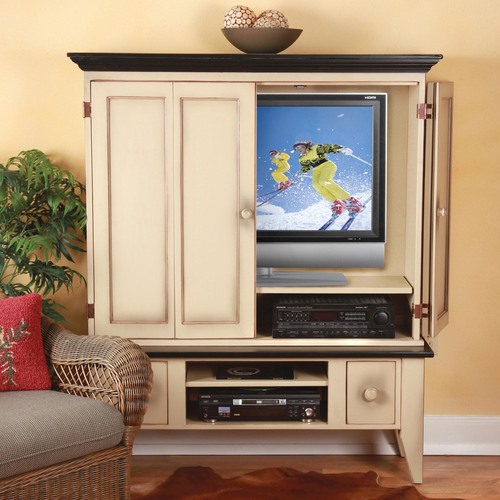 Southern Pine Flatscreen Tv Cabinet With 2 Drawer Media Base